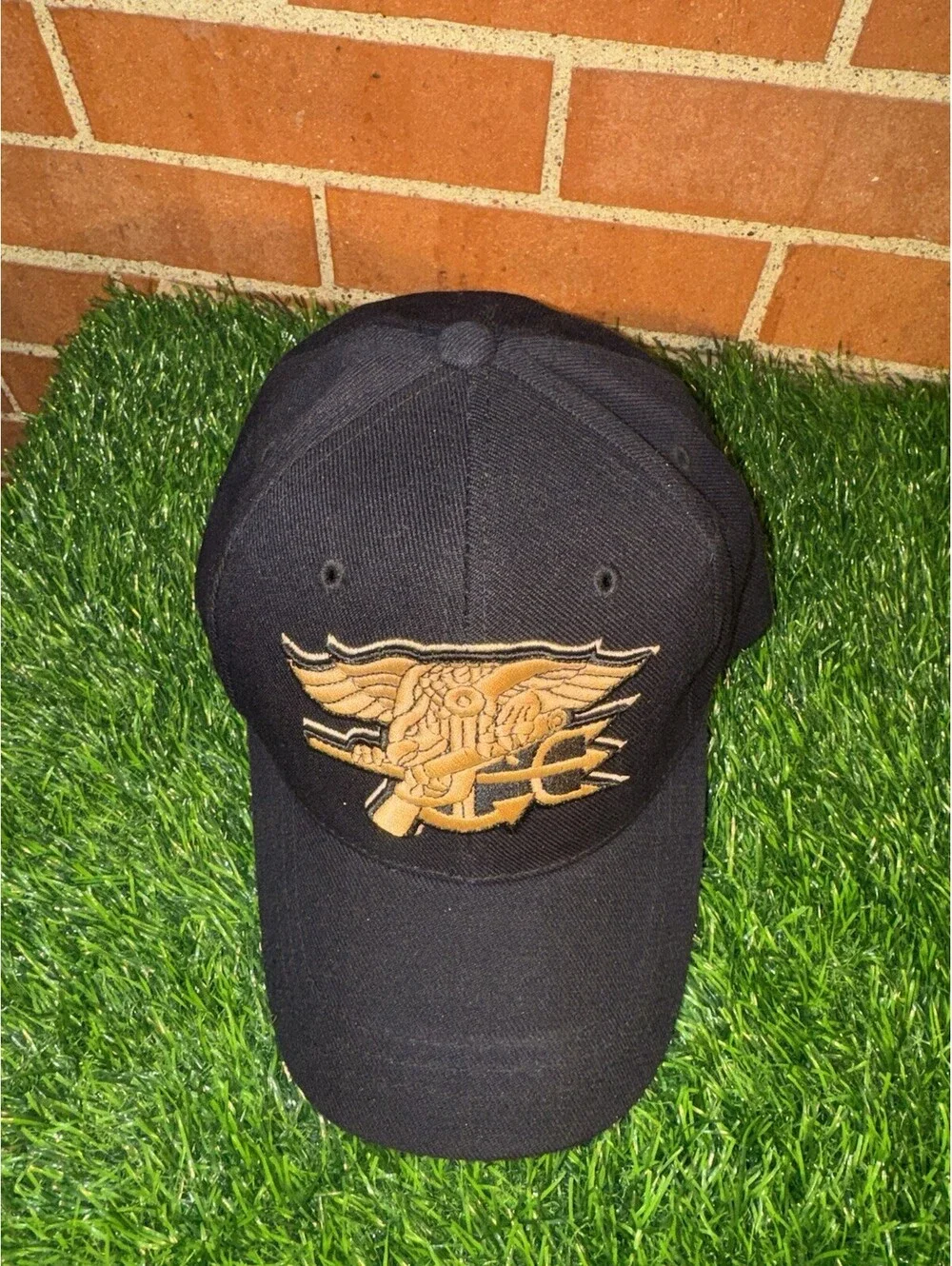 NWOT VTG Y2K Navy Seal Team Special Warfare Trident StrapBack Hat